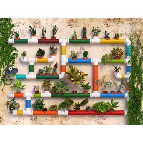 papier peint panoramique les plantes vert, orange et jaune  - Sanders & Sanders