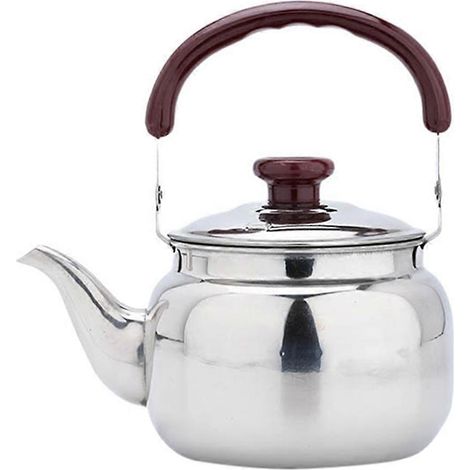 Bouilloire électrique en acier inoxydable de 500 ml avec sifflet, grande capacité.-8.00X8.00X7.80CM-Silver (1/3)
