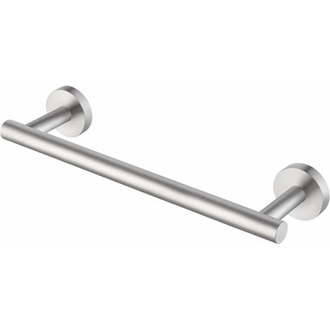 Porte-serviettes de salle de bain Organisateur de cuisine mural Porte-serviettes de cuisine Porte-serviettes mural 30cm Acier inoxydable SUS304 Finition brossée - Argent (1/5)