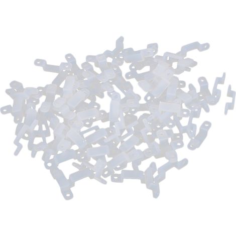 Beyamis Clips de fixation en silicone de 12 mm pour rubans LED RGB 3528, 5050 et 1210 (100 pièces) (1/5)