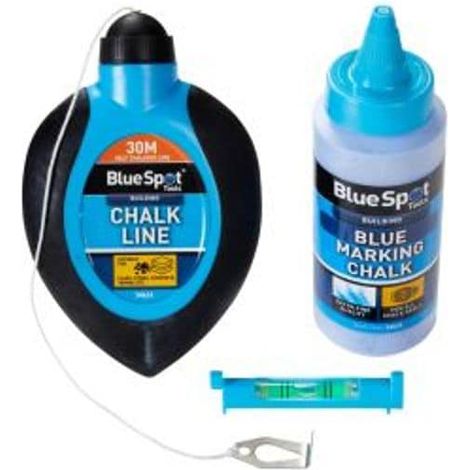 Bluespot 3pc Builders Blue Chalk String Line Level Reel Set 30m (100ft) (1/3)