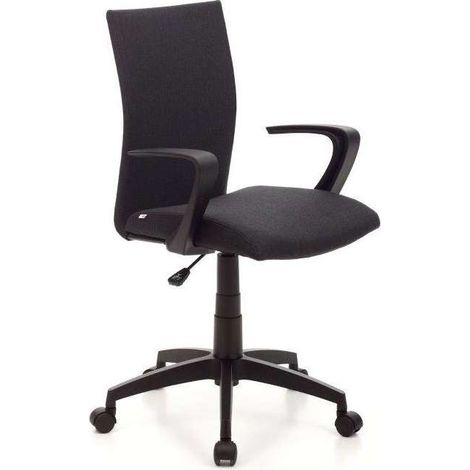 Chaise de Bureau Milano Noir - Design Ergonomique et Confort Impeccable - 58x58xh93(99) cm (1/2)
