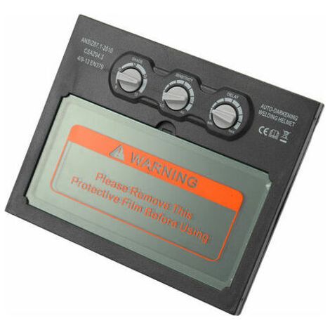 Lentille de casque de soudage, lentille de groupe de lentilles de masque de soudage a assombrissement automatique solaire de batterie au lithium (1/4)