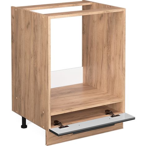 Mobile per forno da incasso Fame-Line, Antracite lucido, 60 cm senza piano di lavoro, Vicco