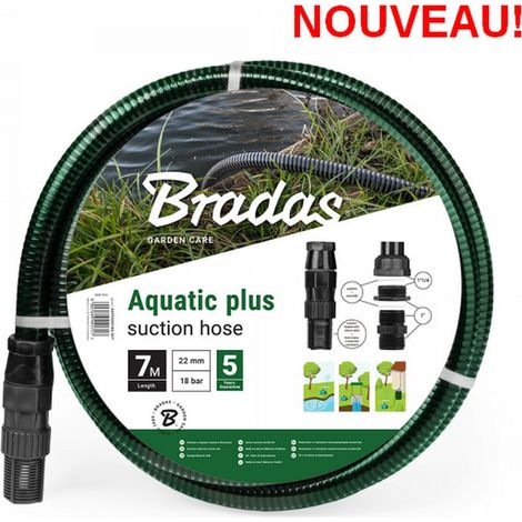 Kit d'aspiration et de pression AQUATIC PLUS 7 m - NOIR