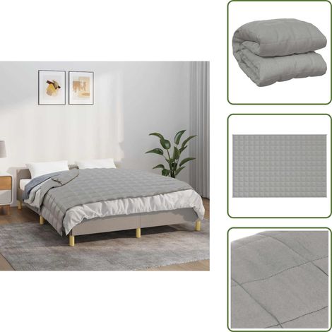 Gewichtsdecke Grau 120x180 cm 9 kg Stoff - Gewichtsdecke - Schlafhilfe - Bettdach - Daunendecke Alternative - Schwere Decke (1/5)