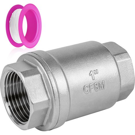 Check Valve 1 Inch Stainless Steel 304 1 Inch Vertical Check Valve for Washing Machine, Check Valve for Pump, Garden and Rainwater Tank (1/5)