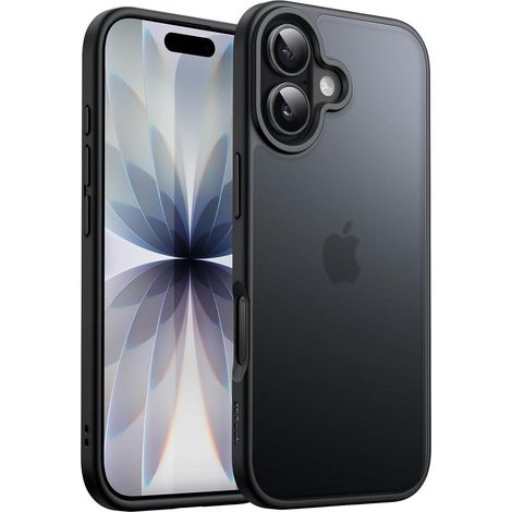 Schutzhülle für iPhone 17 6,3 Zoll, matt transluzent, stoßfest, schwarz (1/5)