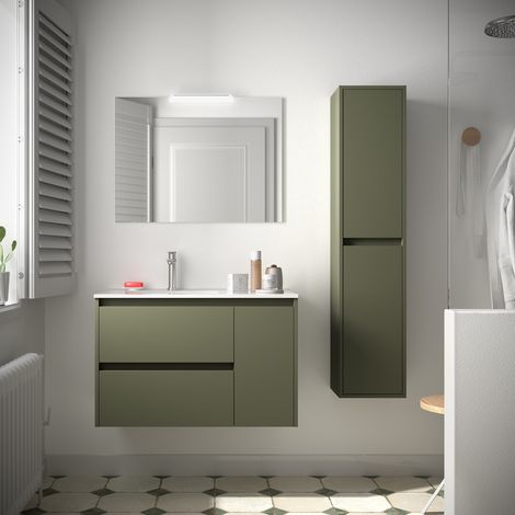 Meuble bain suspendu SPLASH 2 tiroirs et coquette