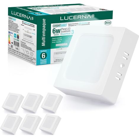 Lampada Soffitto Plafon LED 6W Bianca Fredda 6500K Set 6 Pezzi (1/5)