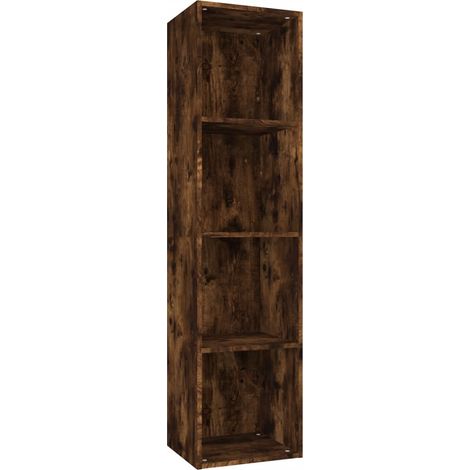 Maison Exclusive - Libreria/Mobile TV Rovere Fumo 36x30x143cm in Legno Multistrato