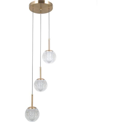 Lampadario Padri oro con sfere acriliche 3xG9 Italux (1/3)