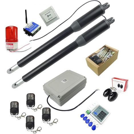 Kit d'ouvre-portes automatiques 200 Kgs Swing Gate Driver Actionneur Perfect Suit Opener Gate Engine Motor System Porte automatique pour accessoires de portail coulissant ( Color : Kit 12 , Size : 1 U (1/5)