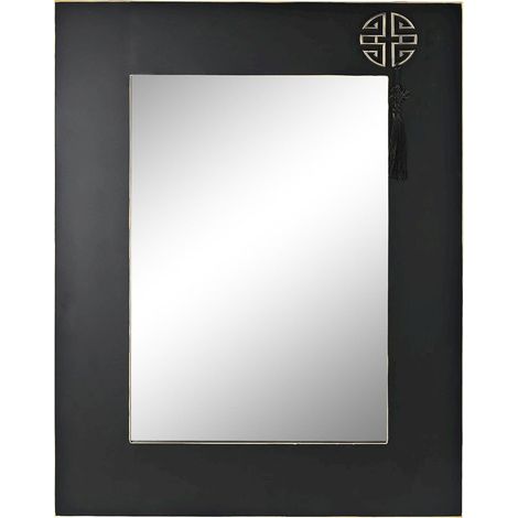 Miroir élégant noir et doré pour déco chic - Noir avec touches dorées (1/4)