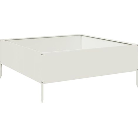 Maison Exclusive - Fioriera Rialzata da Giardino Bianca 100x100x41 cm in Acciaio