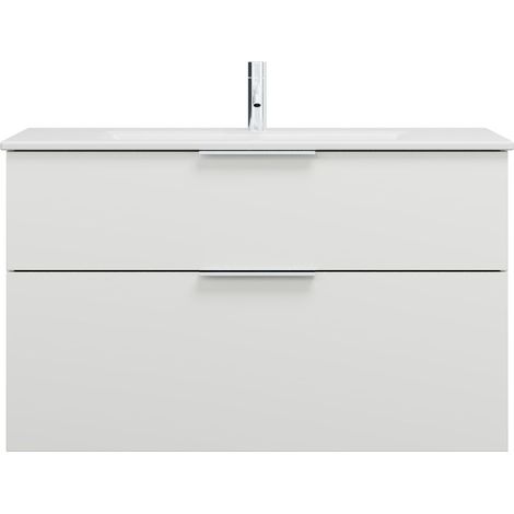burgbad Eqio Slim lavabo en céramique avec meuble sous-lavabo, (1/2)