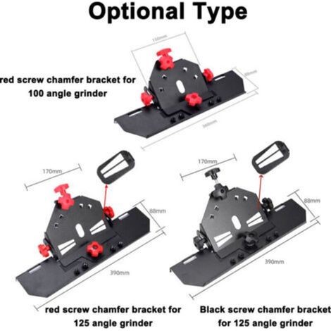 Support de meuleuse d'angle multifonctionnel avec vis de fixation pour chanfrein à 45° - Guide de coupe pour carrelage en céramique - Outil utilitaire (1/5)