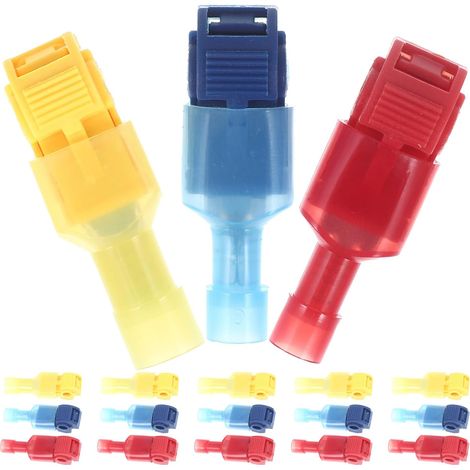 Lot de 180 Connecteurs Électriques à Sertir T-Tap Entièrement Isolés en Nylon Kit de Dérivation Rapide pour Fils Souples Connecteurs à Fourche pour Câblage Automobile et (1/5)