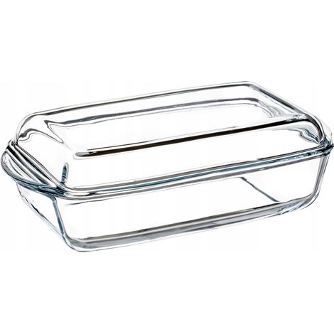 KADAX Auflaufform aus hitzebeständigem Glas, feuerfestes Gefäß, 3.95L
