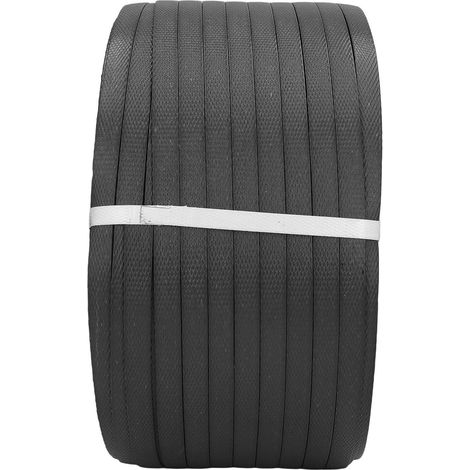 1 rouleau de sangle d'emballage manuelle, 1 tête, corde en plastique PP, outil de serrage de câble industriel, 9 kg, n° 10, noir (1/5)