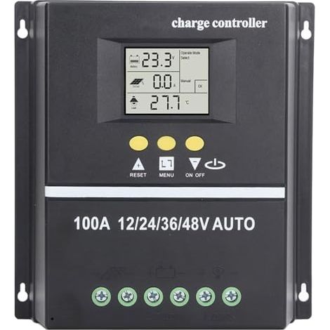 Contrôleur Charge Solaire Mppt 12V-48V Usb Affichage Lcd Panneau, Accessoire Énergie, Adaptif Dual Portable (1/5)