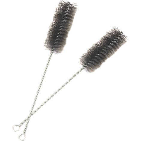 2 PCS Brosse pour Tuyau de poêle Ø 40 mm pour Coins Difficiles, Nettoyeur de cheminée Universel, Balai en Fil d'acier de 30 cm pour Coins Difficiles, l'entretien des poêles à granulés et cheminées (1/5)