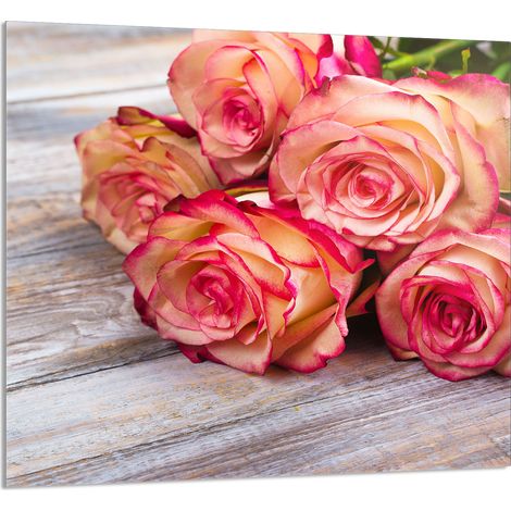 Panneau de verre pour cuisine 65x60 Rose (1/5)