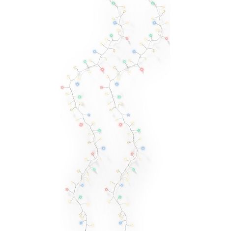 Guirnalda led decorativa de interior multicolor con alambre plateado 80 leds 1,5 m