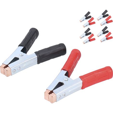 Pince de masse de soudage 5 paires, connecteur de charge de batterie 500 A, pince de masse à ressort avec extrémité de fil (1/5)