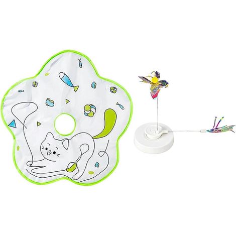 Jouet électrique pour chat papillon rotatif  Baguette interactive accessoire de jeu stimulant pour chatons et chats d'intérieur (1/5)