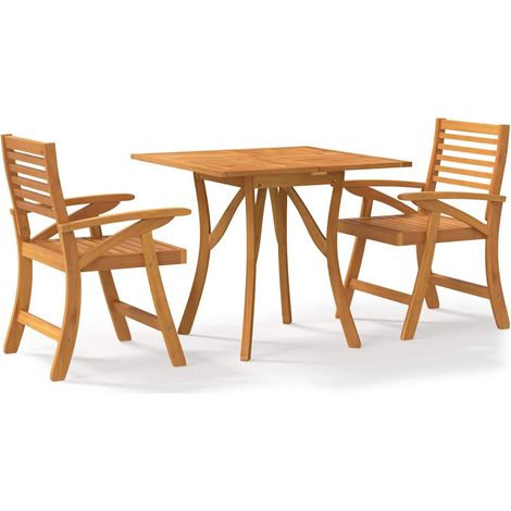 Maison Exclusive - Set da Pranzo per Giardino 3 pz in Legno Massello di Acacia (1/5)