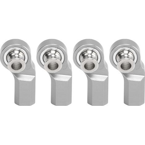 4 Pièces Têtes de Direction en Alliage d'Aluminium M3 pour Voiture RC 1/10, Axial SCX10, Rouge (1/5)
