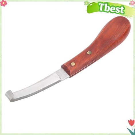 Tbest Couteau à sabot en acier inoxydable Couteau à Sabot de Cheval, Couteau de de Sabot de Maréchal animalerie attache (1/5)