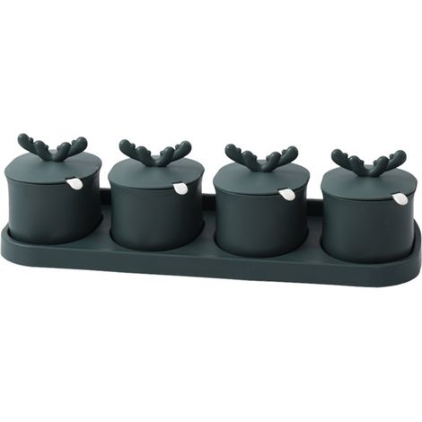 Barattolo per spezie, sale e glutammato monosodico da parete, minimalista e lussuoso, in stile scandinavo, con coperchio, ideale per la cucina domestica.
