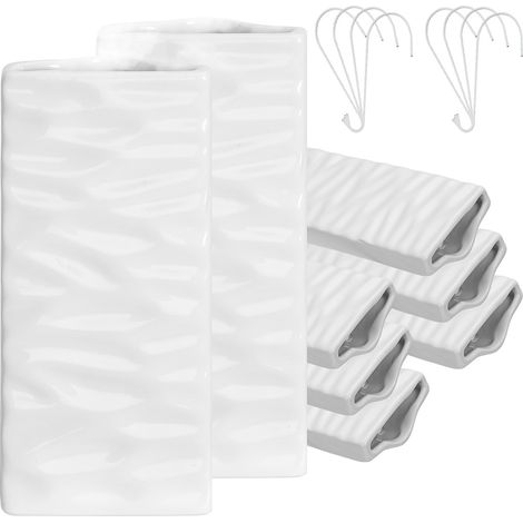 TolleTour Humidificateur chauffage céramique lot de 8 blanc évaporateur radiateur ondulé (1/5)