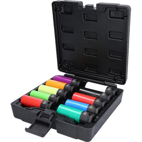 KS Tools 515.0890 Serie di bussole per avvitatori ad impulsi per cerchi in lega speciali da 1/2", 10 pz (1/7)