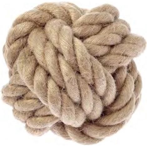 Gioco corda palla in canapa naturale per cani