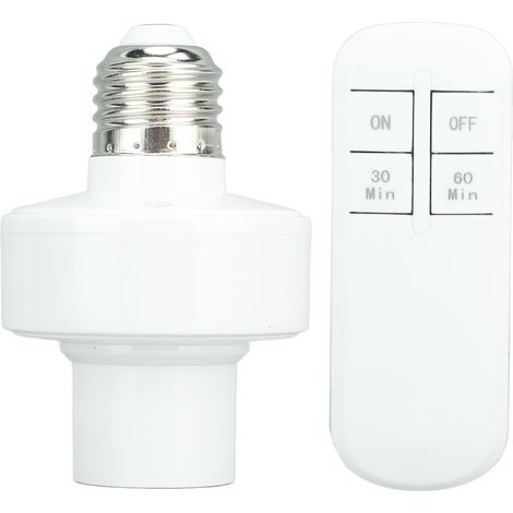 Douille d'ampoule télécommandée sans fil avec télécommande pour culot E27 110 V (1/5)