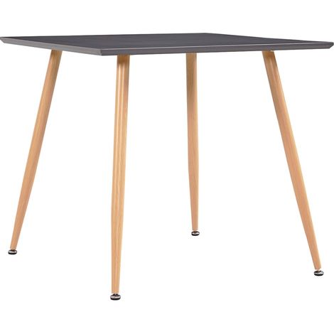 Table à manger Table à dîner Gris et chêne 80,5x80,5x73 cm MDF 71819 (1/4)