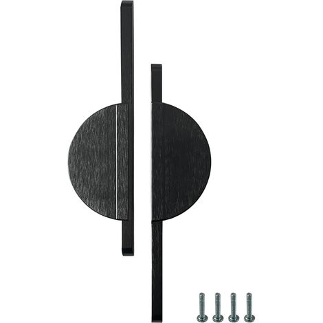 Poignées D'armoire Noires en Demi-Cercle, 160mm Poignée Meuble Noir, Poignées Cuisine Noir, avec Vis, Cuisine, Armoire, Commode, Penderie (1/2)