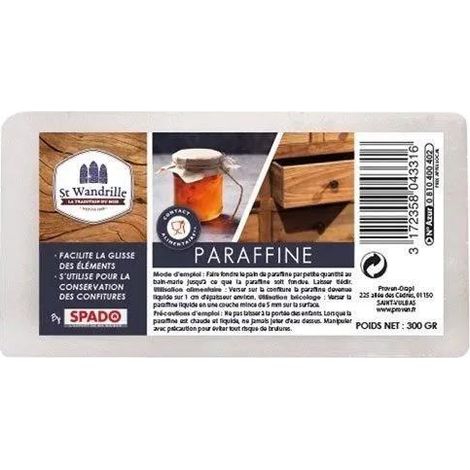 ST WANDRILLE Universeller fester Paraffinblock 300 g SPADO