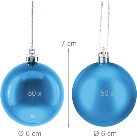 Set di 100 palline di Natale decorative opache e lucide 7 x 6 cm in polistirolo rosso 130017200