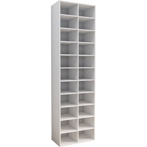 Ebuy24 – Meuble à chaussures Hinsol XL 183x52x30 cm – 22 compartiments pour 22 paires – Raccords en métal de haute qualité – VCM