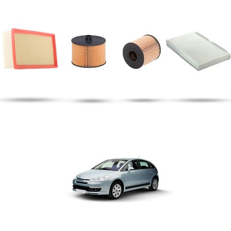 Kit tagliando 4 filtri compatibile con Citroen C4 2.0 hdi 100kw dal 2004 al 2010 (1/5)