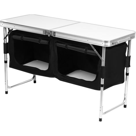SWANEW Cucina da campeggio 120x47x68cm, mobili da campeggio, mobile da campeggio con telaio in alluminio (1/5)
