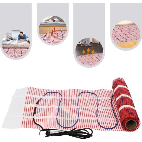 Heat Mat Kit Floor Heating System 20ft² Heating Floor Mat 230V 300W Red (1/5)