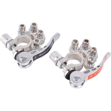 Connecteur de Borne de Batterie,Cosse Batterie de Borne Supérieure Électrodes Bornes Positives et Négatives,pour Voitures, Camions, Autobus (1 Paire) (1/5)