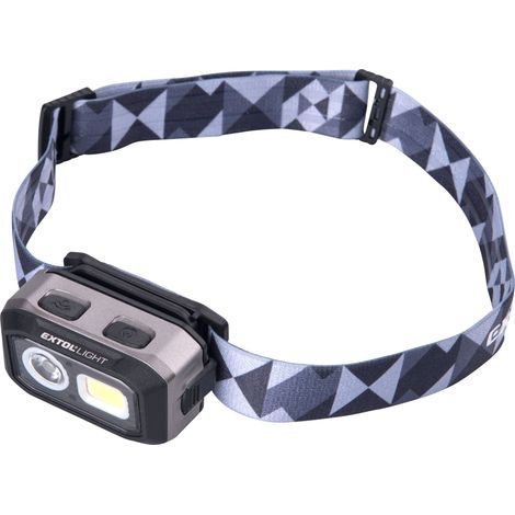 Linterna frontal Extol Light de 500 lm, doble alimentación de iones de litio 43185 (1/5)