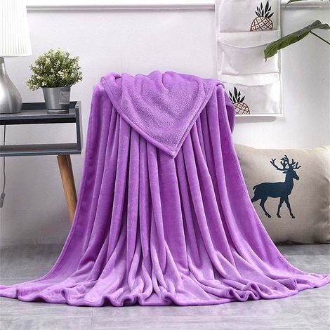 Couverture En Flanelle - 130 x 150 cm - Pour Canapé Lit Ou Décoration Intérieure - 1 Pièce (1/2)