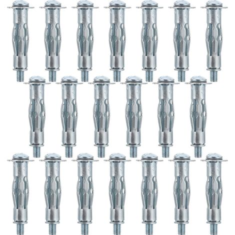 20 Pieces Plasterboard Assembly Strength Anchors 4x38mm Cavity Fixing